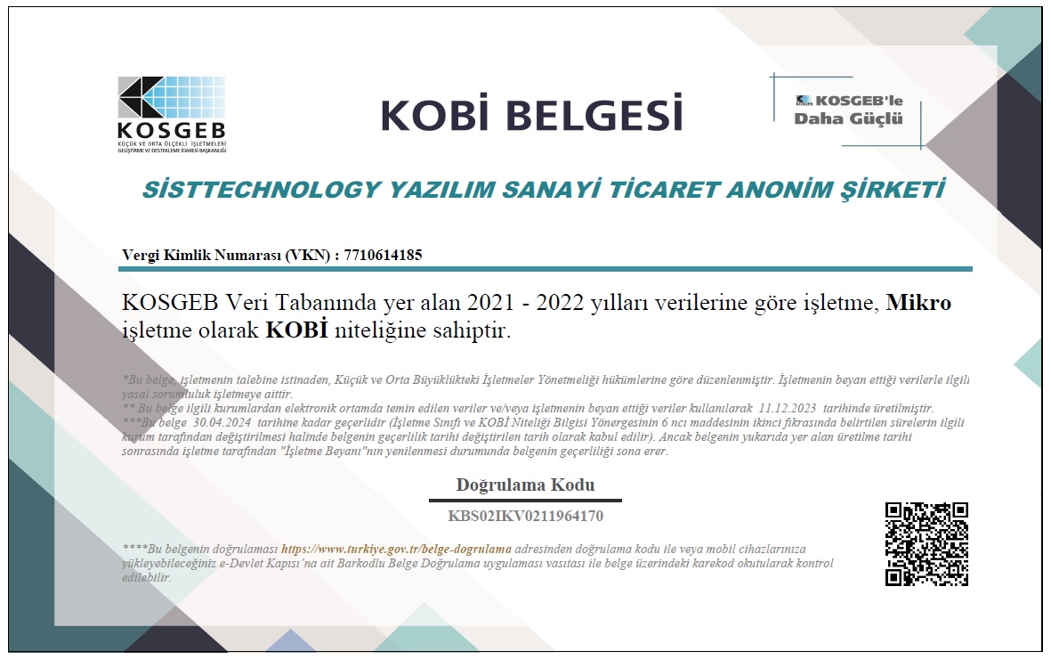 KOSGEB Kobi Belgesi